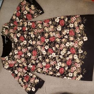 Karl Lagerfeld size 14 floral bell sleeve dress